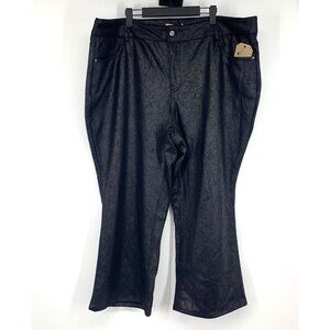 Frye & Co Pants Black Faux Suede Cropped Bootcut Ankle NWT